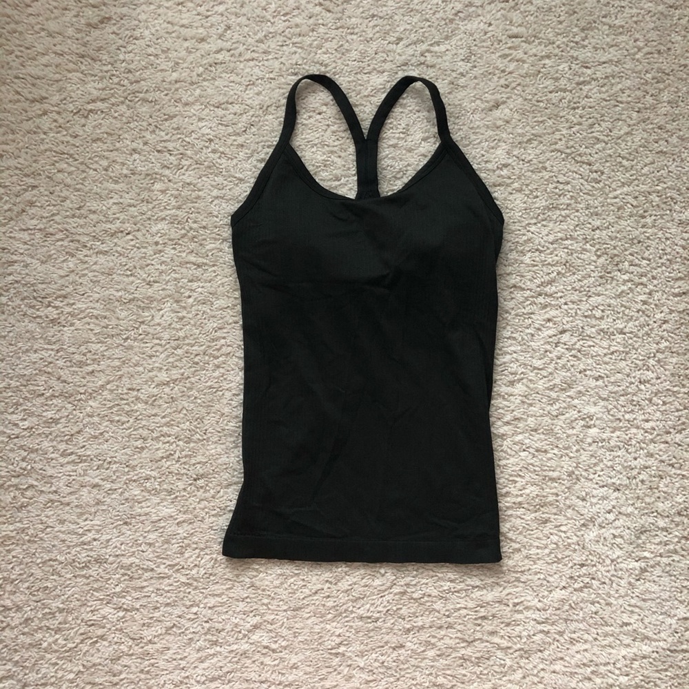 CRZ Ribbed Yoga Tank Top- Dark Olive Green